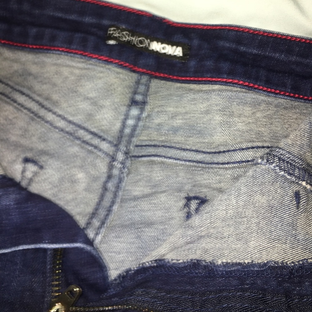 Fashion Nova Distressed Blue Jeans